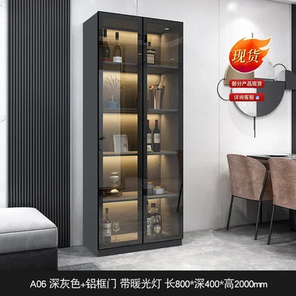 Glass Door Wine Cabinet Modern Simple - La Mode Escape