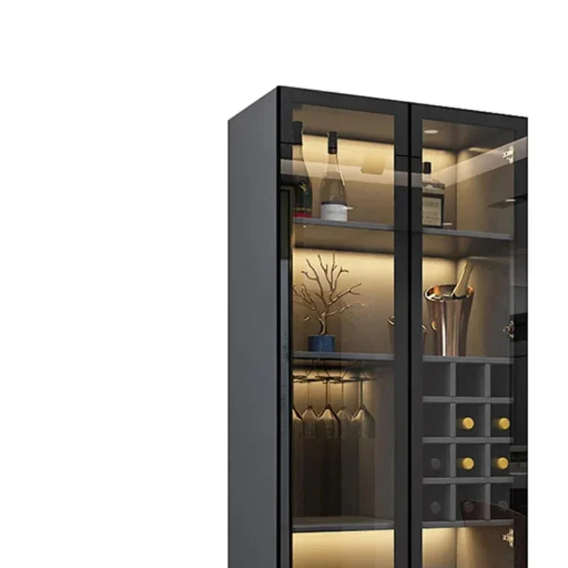 Glass Door Wine Cabinet Modern Simple - La Mode Escape