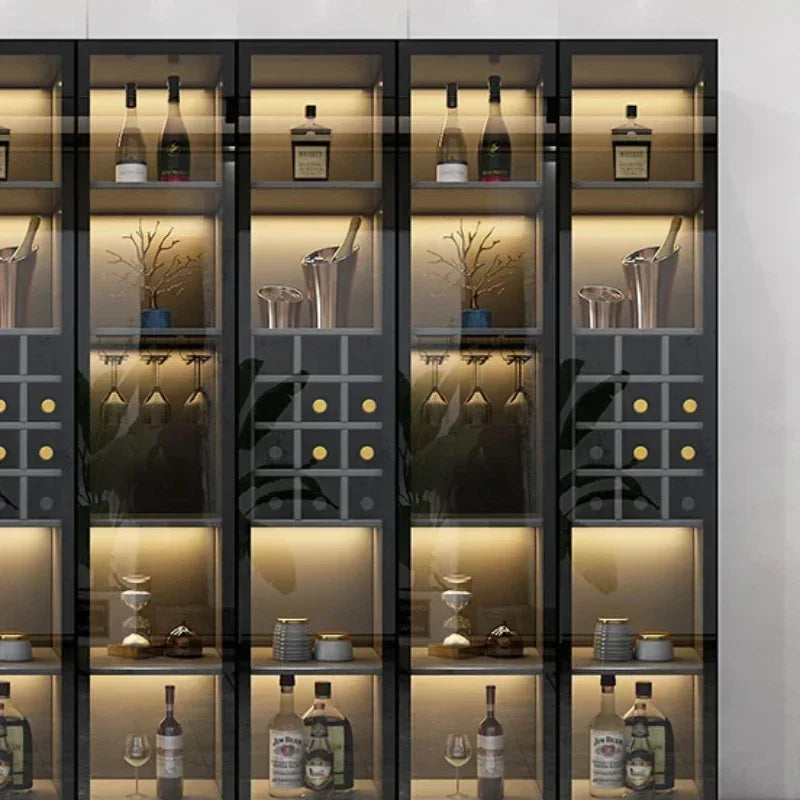 Glass Door Wine Cabinet Modern Simple - La Mode Escape