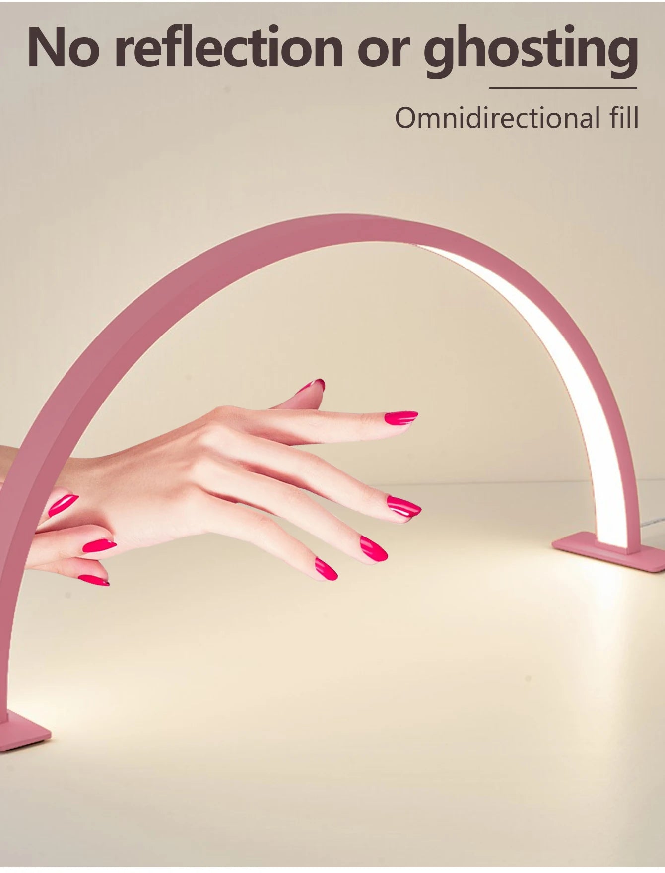 Lámpara de uñas LED de escritorio con bordado periférico - La Mode Escape