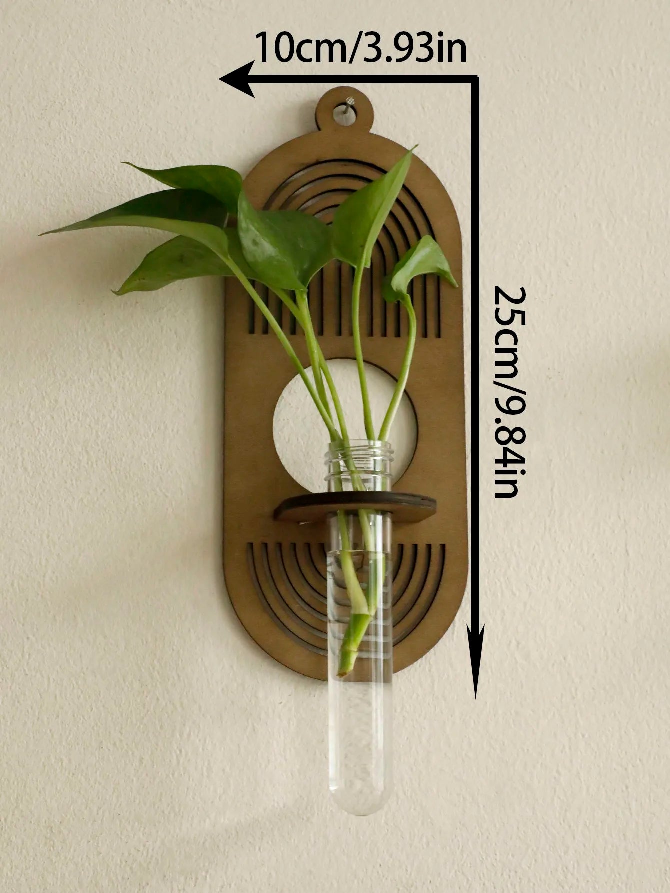 Jardinière murale pour plantes d'intérieur - Décoration murale en bois Boho - Jardinière suspendue - Décoration de la maison - Vases muraux pour fleurs séchées - La Mode Escape