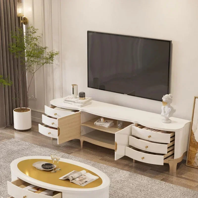 Mueble de TV con patas doradas de exhibición - La Mode Escape