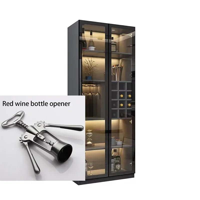 Glass Door Wine Cabinet Modern Simple - La Mode Escape