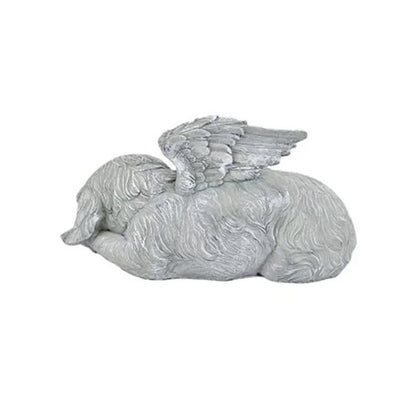 Resin Angel Dog Cat Statue Garden - La Mode Escape