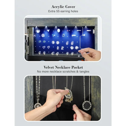 Armoire pour Bijoux - Miroir -  LED - La Mode Escape