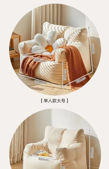 Japanese White Living Room Sofa Minimalista - La Mode Escape