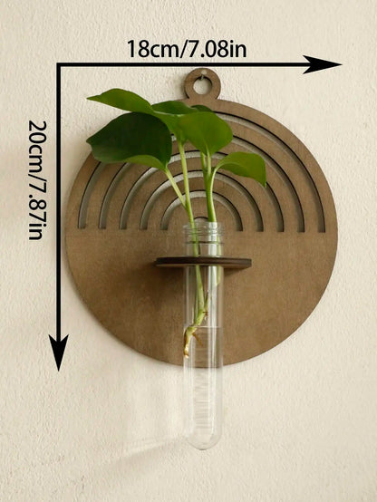 Jardinière murale pour plantes d'intérieur - Décoration murale en bois Boho - Jardinière suspendue - Décoration de la maison - Vases muraux pour fleurs séchées - La Mode Escape