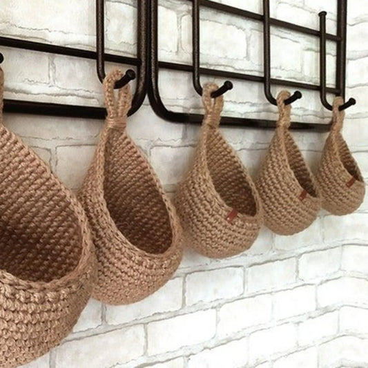 Bohemian Hand-Woven Hanging Vegetable Fruit Basket - La Mode Escape